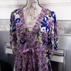 Le Caviar shades of purple and lavender chiffon sequined Top